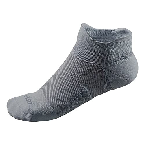 Road Runner Sports R-Gear OS1st Plantar Fasciitis No Show Socks for Men and Women, Grey, M, (2 Pairs)3