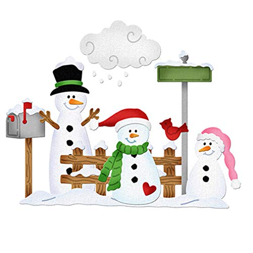 Ddfly - Plantilla de troquelado para manualidades, diseño de muñeco de nieve...