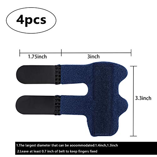 Luter 4 Pcs Finger Splints Finger Straightener Finger Support Finger Stabilizer Brace For Broken, Strained, Sprained, Swollen Fingers, Arthritis Or Tendinitis #TOP1