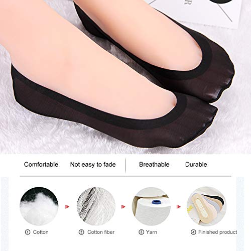 Women No Show Shoe Socks - Non Slip Invisible Boat Socks Low Cut Tight3