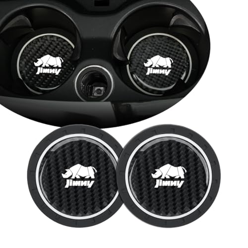 スズキ ジムニー 専用 コースター 見る角度で模様が変化するカーボン調 ノンスリップ マット ジムニー JB64 JB74 ノマド シエラ アクセサリー に適合 車用 ドリンク ホルダー カップ パッド 振動防止 滑り止め 直径70mm 丸型 内装 パーツ
