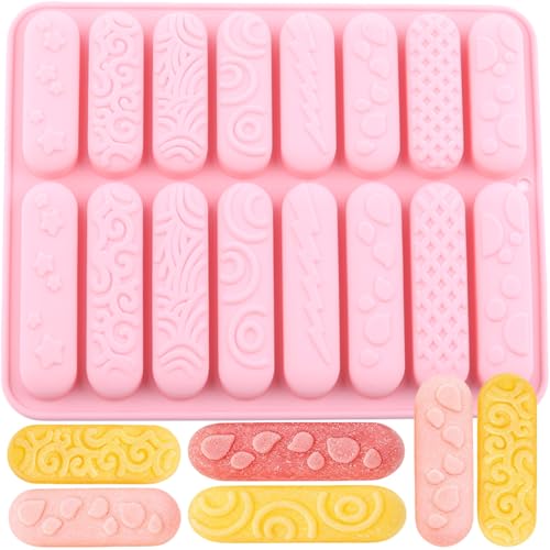 YIMINGMOLD 16 Cavity Chocolate Bar Silicone Candy Molds