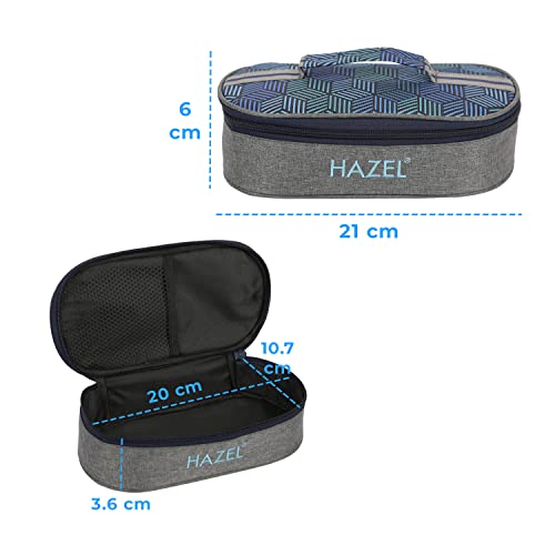Image of HAZEL Lunch Bag for Office & School | Water Resistant & Insulated Tiffin Cover Bag for Kids to School | Flat, Durable & Easy to Clean