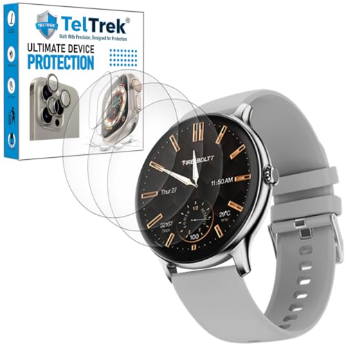 TELTREK 3 Pack Screen Guard Compatible With Fireboltt Phoenix Ultra 1.39", Hydrogel TPU Screen Protector not a Tempered Glass Screenguard.