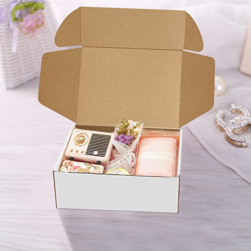 BoShahai 30 Pack 9x6x4 Inches White Corrugated Cardboard Shipping Boxes, Mailer Boxes, Recyclable Packaging Boxes for Gifts, Clothing, Products by BoShahai - Image 7