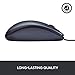 Logitech B100 Corded Mouse, Wired USB Mouse for Computers and Laptops, Right or Left Hand Use - Black