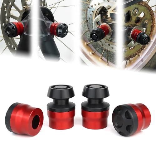 Xitomer Front Rear Axle Sliders Fit for 15-24 CB 125F/ 13-24 MSX - GROM 125/14-24 XR150L/ 17-24 CRF150L Frame Sliders Crash Protector with Swing Arm Bobbins (Red)