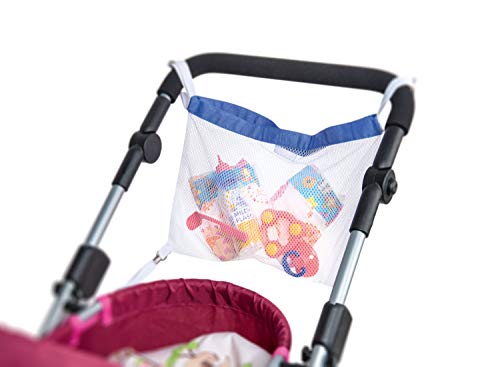 Heless 965 - Puppenwagennetz, ca. 43 x 16 x 2,5 cm groß, für mehr Stauraum am Puppenkinderwagen