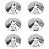 UFURMATE 6 PCS Radiator Pipe Covers Chrome Pipe Collars, Wide Snap On Chrome-Plated Plastic Cover for Place in House, Kitchen, Rooms, Office and Toilet