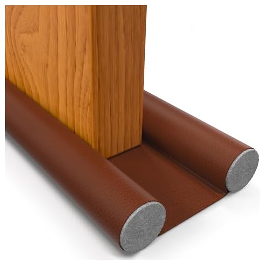 Burlete Puerta HOGARLAX | Burlete Bajo Puerta, Aislante Acustico, Aislante Termico Frio/Calor, Burlete Puerta Entrada, Burlete Puerta Exterior/Interior de Polipiel Adaptable hasta 93cm (1, Marrón)