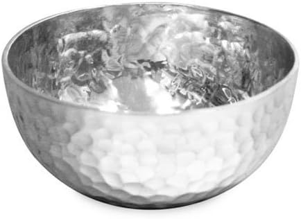 Aluminum Hammered Dip and Condiment Bowl
