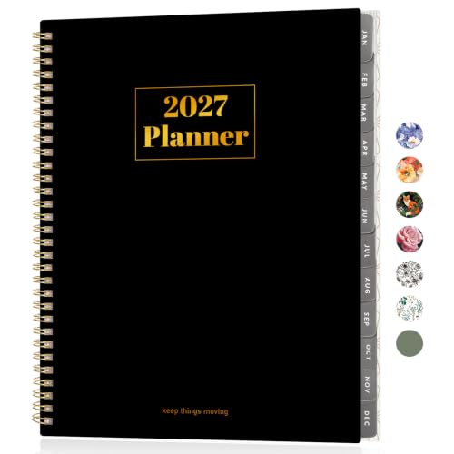 SUNEE 2027 Planner, Weekly & Monthly Calendar, Jan - Dec 2027, 8.5"x11"