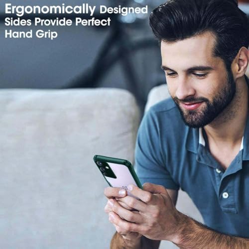Image of WOW IMAGINE Shock Proof Clear Transparent Back Case Mobile Cover for 1+OnePlus 9 (Hard | Hybrid PC + TPU | Full Armour Device & Camera Protection | Camo Green)