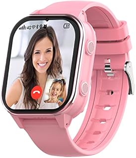 SEVGTAR 4G Kinder Uhr, Kinder-Smartwatch mit Videoanruf, mit WIF/GPS Tracker/Bluetooth, Anrufe, Schulmodus, SOS-Funktion, Wecker, Lange Standby-Zeit Uhr für Kinder 4–12 Jahren