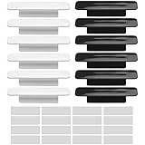 tirador adhesivo blanco Material premium: las manijas de los cajones están hechas de plástico ABS de alta calidad, que son resistentes, no se rompen fácilmente, las cintas combinadas tienen una fuerte adhesividad, no se caen fácilmente y no tienen rastros, y son duraderas para un uso prolongado.