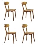 Nordic Story Juego de 4 Sillas de Comedor Madera Maciza Roble Isku, Diseño Nordico Escandinavo Moderno