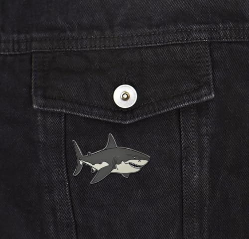 Broche en émail requin blanc idée cadeau originale pour plongeur - 4