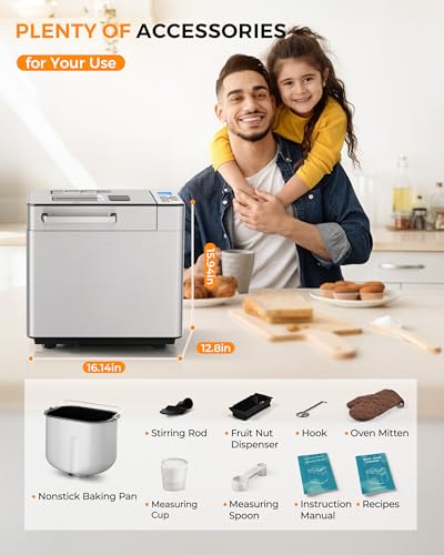 EUHOMY 25-in-1 Bread Maker Machine 2LB Breadmaker BM-02 の商品画像 8