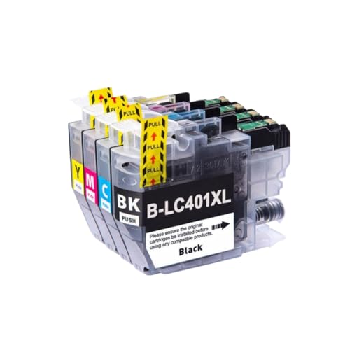 Cartouche LC401XL pack de 4 couleurs compatibles avec imprimantes MFC J1010DW et J1170DW