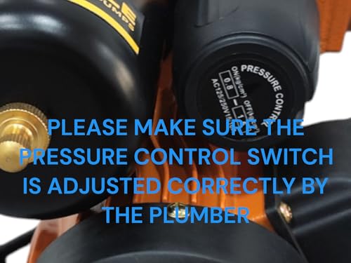 Image of COPPER MOTOR, 125W 0.5 FLOWRATE SUPER SILENT BLACK COLOR Automatic PRESSURE Booster Pump AUTO START for Home, Garden, Farms, Bathroom, 0.25 HP, 22M Head, 2830 RPM, Copper Motor,