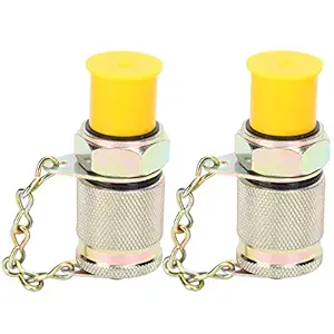 2Pcs Hydraulic Pressure Test Coupling Kit, High Pressure Hose Fitting Measuring Point Coupling Tool for Lubrication, exhaust, hydraulic system pressure detection and sampling(1/4in?M16 x 2)