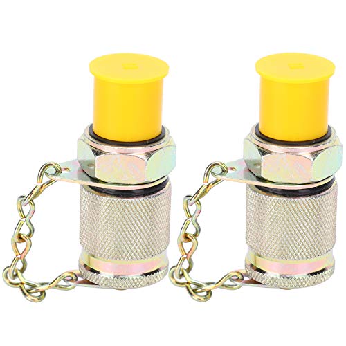 Image of 2Pcs Hydraulic Pressure Test Coupling Kit, High Pressure Hose Fitting Measuring Point Coupling Tool for Lubrication, exhaust, hydraulic system pressure detection and sampling(M10 x 1M12 x 1.25)