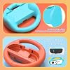 VGBUS 2PACK Steering Wheels for Nintendo Switch 2/Nintendo Switch/Switch Oled Console JoyCons,Racing Wheels Compatible with Mario Kart Wolrd 8 Deluxe switch 2 2025 Joycon Controller. (2PCS BLACK)