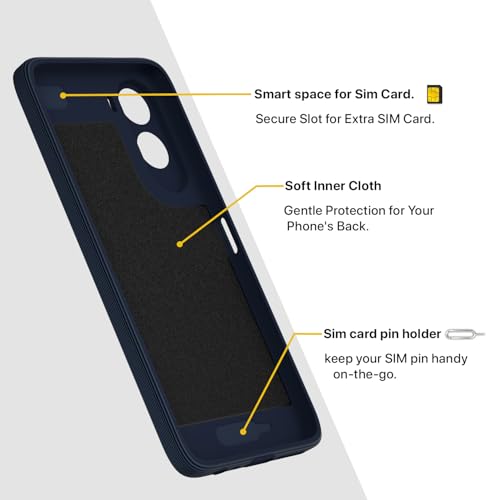 Image of Outlouders Back Cover for Mi Redmi A7 Pro /Poco C85x 5G Soft Matte Silicone Cover with Slim Fit | Mag-Safe Logo (Not Mag-Safe Compatible) | Shockproof | Camera Protection Bumper Case (Blue)