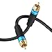 BlueRigger Dual Subwoofer Audio RCA to RCA Cable (15FT)