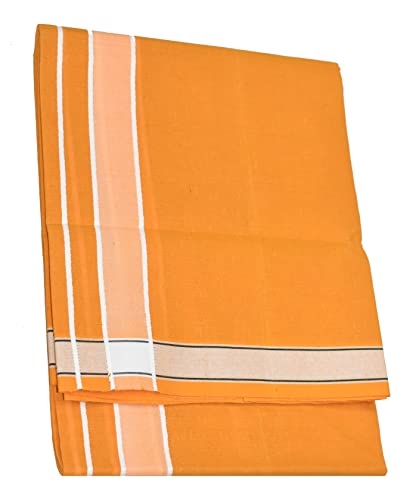 Image of TUNI MANI Men's Cotton Dhoti /Kerala Style Dhoti, 2.0meter (Pack of 2)