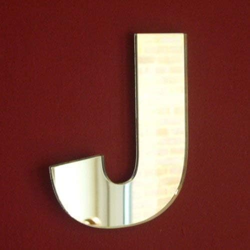 Upper Case Letter J Mirror 35cm