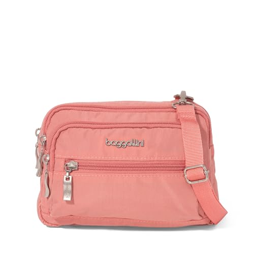 Baggallini Triple Zip Small Crossbody Bag