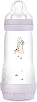 MAM Baby 1 Mamadeira Easy Start 320ml Anticólica e Menos Bolhas de Ar, para Crianças 4+ Meses Autoesterilizável e com Bico de Silicone Skinsoft
