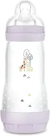 MAM Baby 1 Mamadeira Easy Start 320ml Anticólica e Menos Bolhas de Ar, para Crianças 4+ Meses Autoesterilizável e com Bico de Silicone Skinsoft