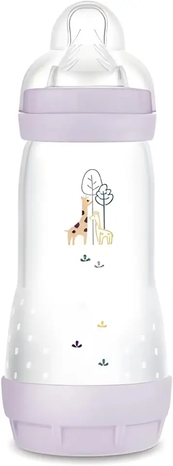 MAM Baby 1 Mamadeira Easy Start 320ml Anticólica e Menos Bolhas de Ar, para Crianças 4+ Meses Autoesterilizável e com Bico de Silicone Skinsoft