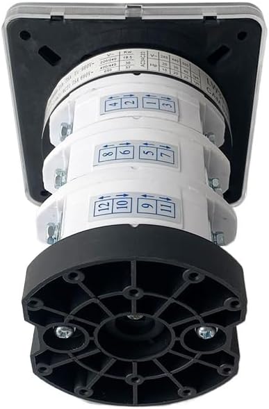 75A 690V Cam Switch Silver Contact Three Position 3 Poles Level Rotary Changeover Selector 12 Terminals