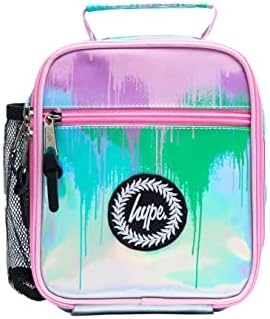 hype Pink & Teal DRIP Holographic Lunch Bag