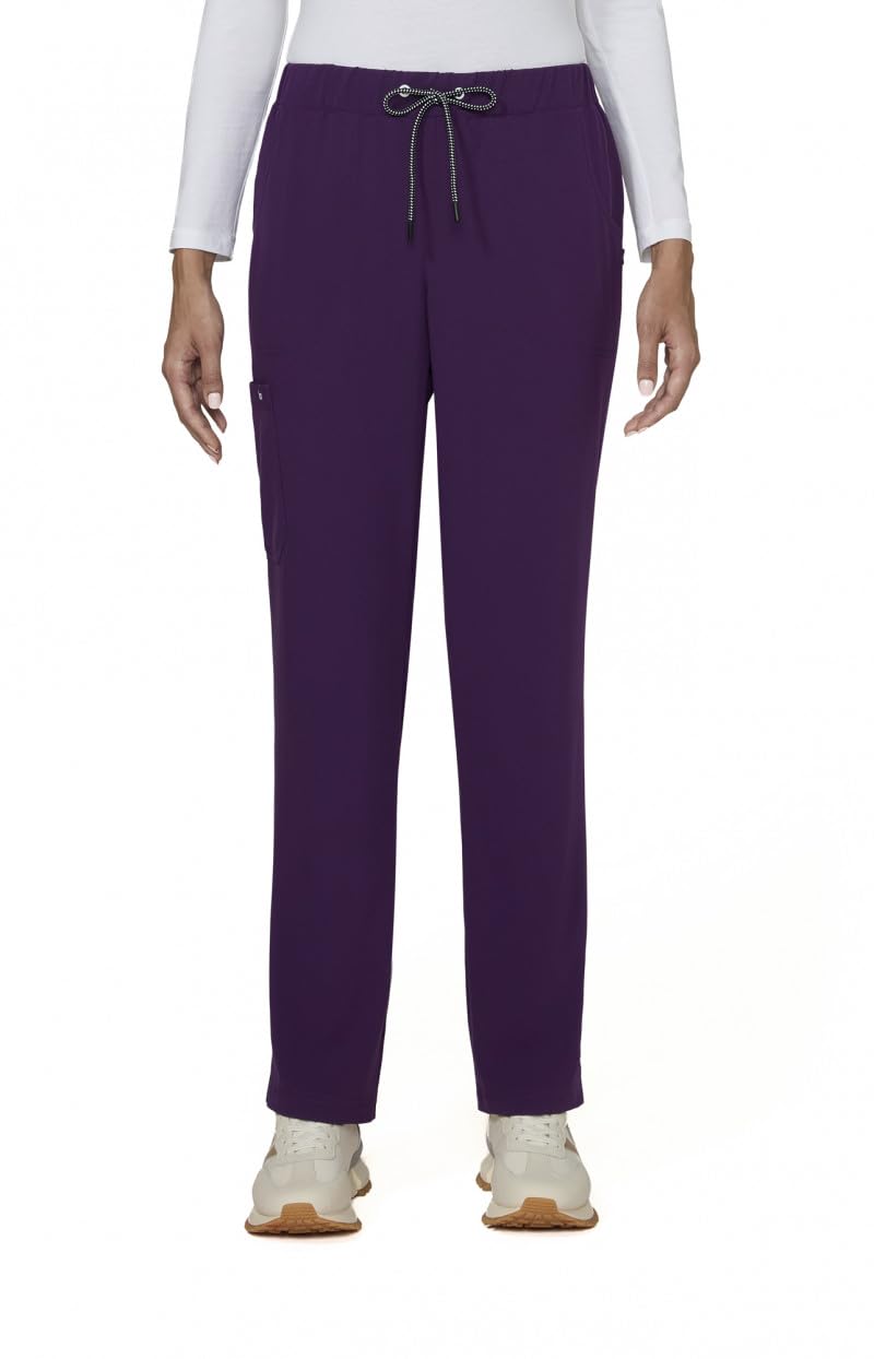 Koi Women's Eggplant Next Gen Everyday Hero 5-Pocket Cargo Scrub Pants, L Tall Us