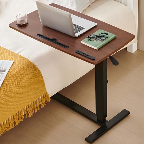Tavolo sollevatore pneumatico con porta – regolabile sopra il letto scrivania con sollevamento a gas per casa, ufficio e camera da letto, postazione di lavoro salvaspazio per comfort e produttività