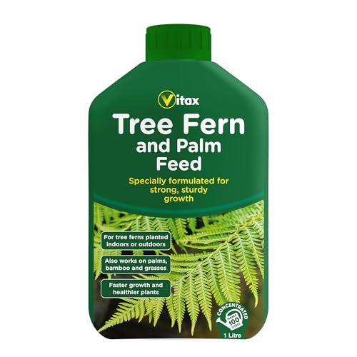 Vitax Tree Fern And Palm Feed For Tree Ferns Ferns Palms And Grasses. The Perfect Balance Of Nutrients To Maximise Growth Easy To Use Concentrated - 1 Litre Makes 100L