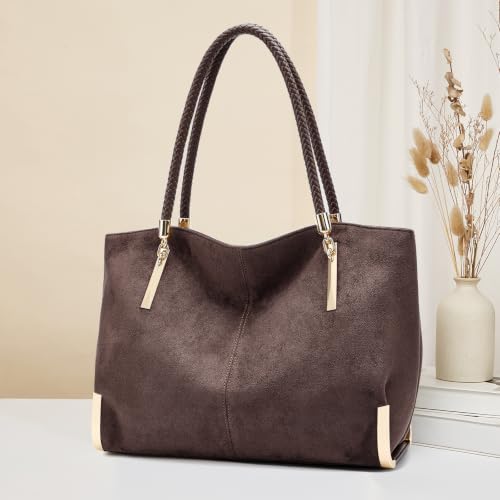 Image of FOXLOVER Large Capacity Tote Handbags for Women, Women's Top-handle Bags Fashion Shoulder Bags Purses Minimalist design