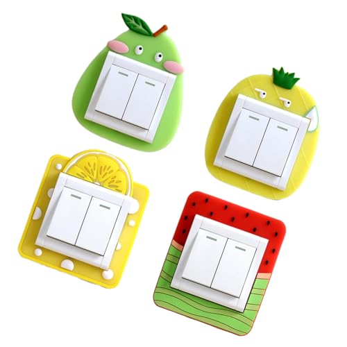 Pegatinas para interruptor en dormitorios infantiles, decoración nocturna de piña 2