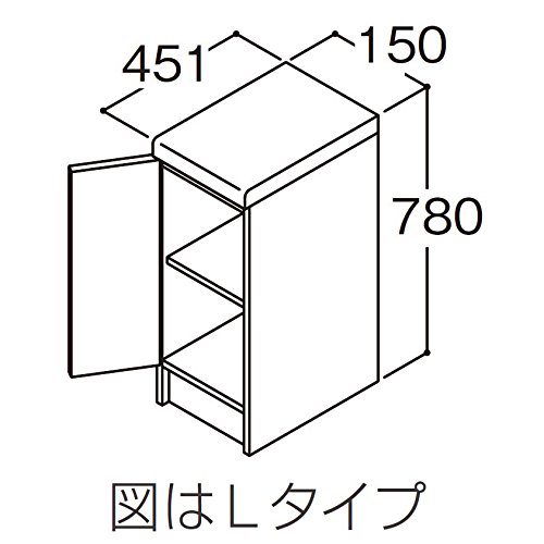 TOTO 洗面化粧台(KEシリーズ) フロアキャビネット 左勝手(Lタイプ)