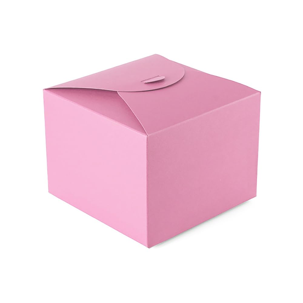 Van Der Linn Pink Coloured Cardboard Square Gift Boxes for Jewellery Sweets (500)