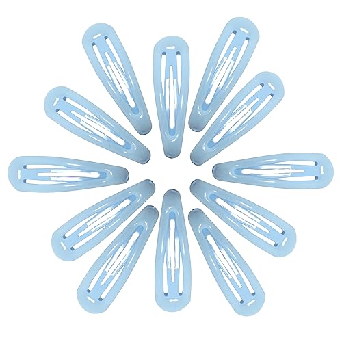 Topkids Accessories 36pc Snap Clips 5cm / 2" Hair Clip Hair Snap Clips Hair Pins Snap Hair Clips Hair Ties Snap Hair Clips Hair Accessories for Women & Hair Accessories for Girls (Light Blue) - Image 2
