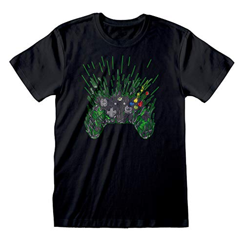 Xbox Regler Herren-T-Shirt Schwarz XL | S-XXL, Xbox One Series X Gamer Geschenke, Rundhalsausschnitt Graphic Tee, Geburtstag Geschenk-Idee