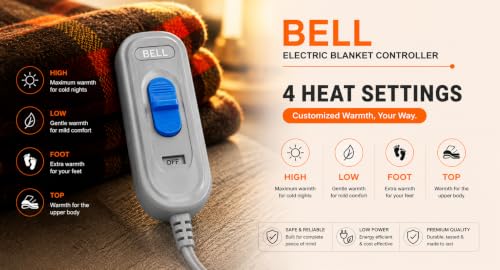 Image of Electric Blanket - Heating Bed Warmer with 4 Heat Settings. Zed Certified Electric Blanket (Single Bed)