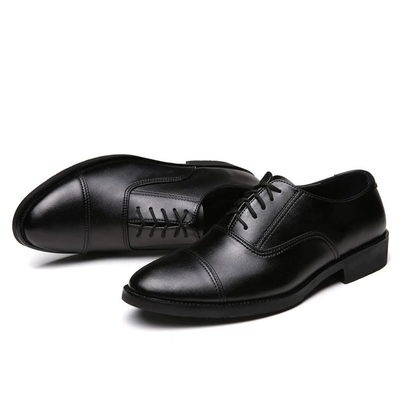 Executive Lace-Up Business Dress Shoes Men Genuine Leather Formal Work Hotel Staff Shoes2