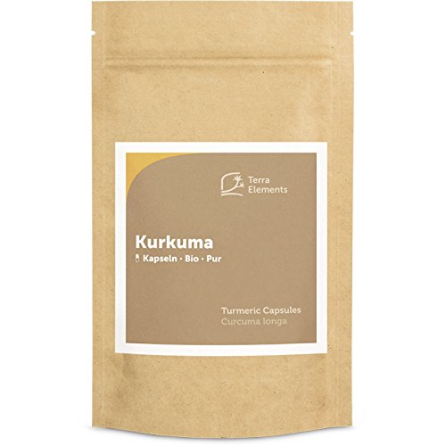 Bio Kurkuma Kapseln (400 mg, 150 St) I Mit schwarzem Pfeffer-Extrakt (Piperin) I Indische Gelbwurz I 100% rein I Vegan I Rohkost