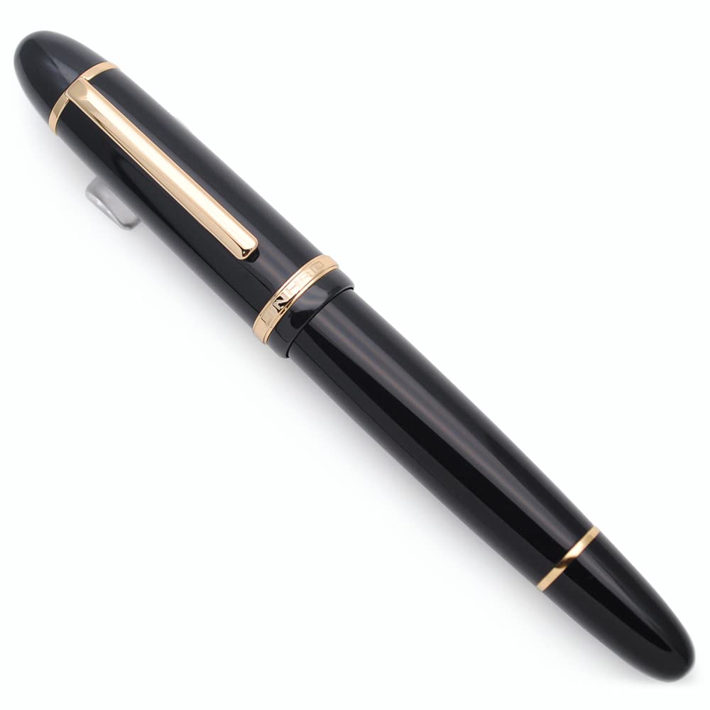 Jinhao X159 Resin Fountain Pen with Ink Converter (Fine Nib, Black with Gold Clip)